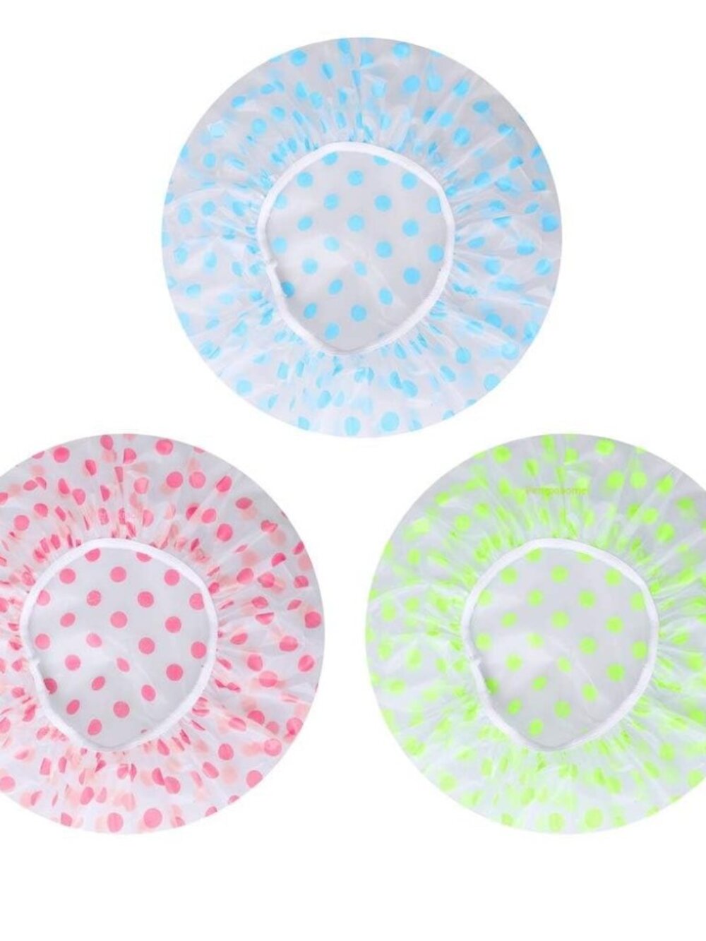 Shower Cap, 3 Pcs Waterproof Reusable Shower Caps Bath Hair Hat